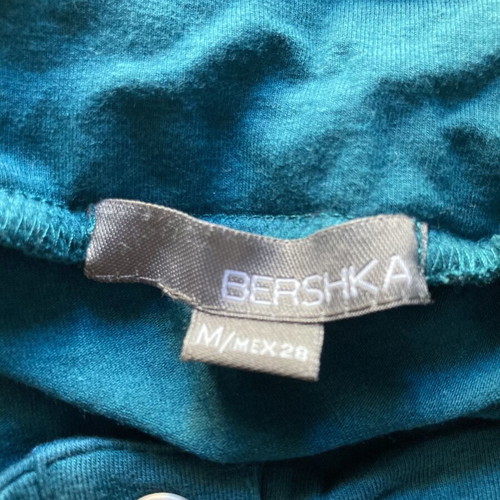Strapless Bershka blouse medium like new, petrol color