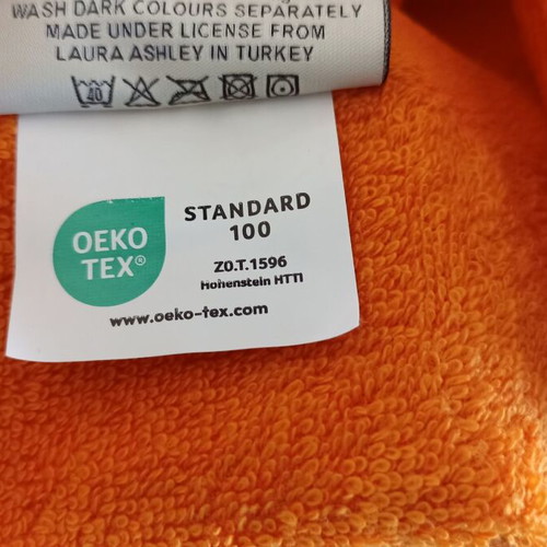 Laura Ashley beach towel orange solid color like new