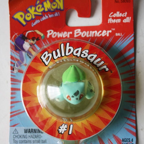 Vintage Pokemon Power Bouncer Bulbasaur #1 Ball Hasbro new, sealed