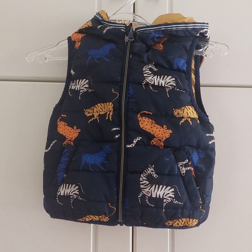Sleeveless Jacket with 2 Sides Du Pareil Au Meme Size 18 Months 80 cm