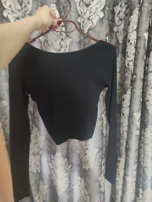 Mind Your Style ribbed blouses with open back like new, S/M, black and khaki