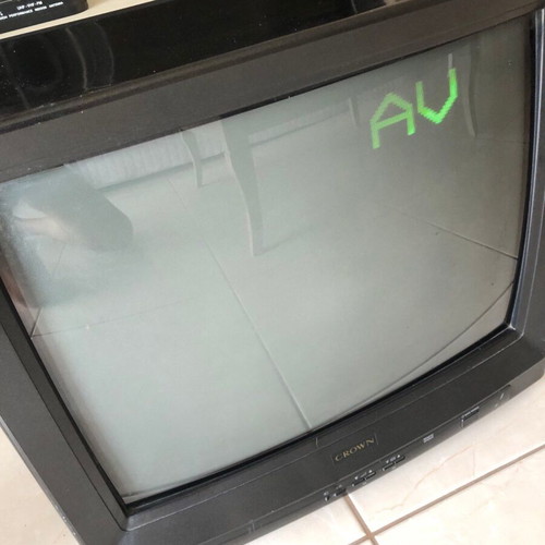 Crown CRT TV 21" CTV-2123 used, retro gaming compatible