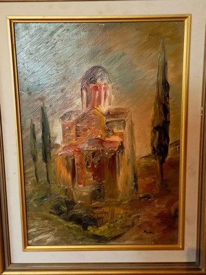 Makris oil painting like new with frame
