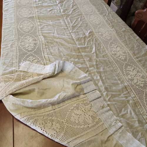 Handmade curtain 200x210 like new, beige