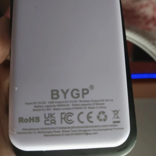 Purple Magnetic Power Bank with Wireless Charging