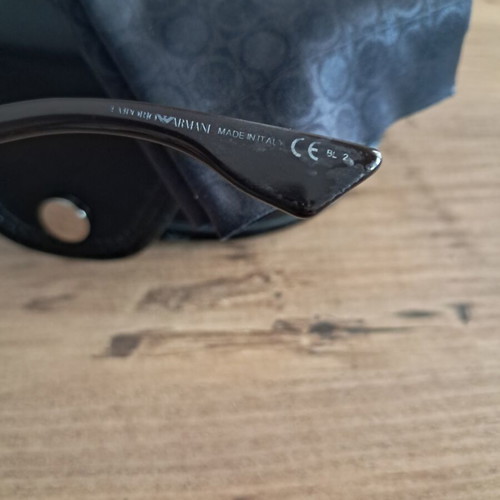 Emporio Armani sunglasses like new, dark brown with case