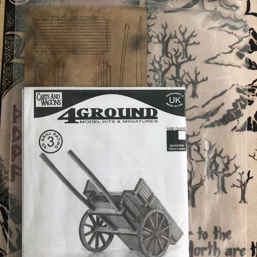 4Ground Horse Drawn Wheeling Cart new, scale 28mm