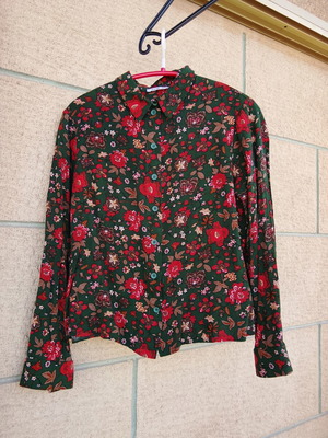 SheX vintage floral women's shirt, size S