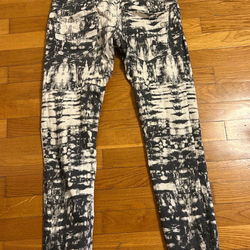 Please pants with tie-dye pattern in black and white, new, no small style boyfriend