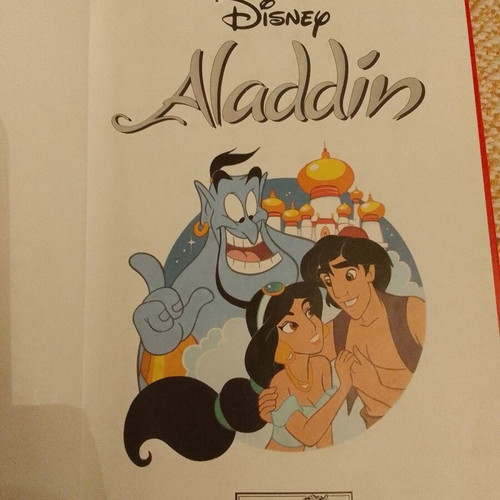 Aladdin Disney book like new, English edition, hardcover