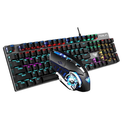Wired Gaming Set Aula T400 Mechanical new, gray