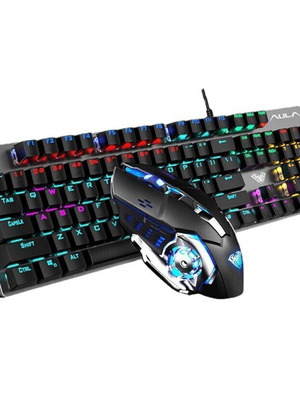 Ενσύρματο Gaming Set Aula T400 Mechanical καινούργιο, γκρι