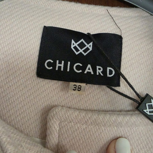 Chicard coat new, size 38, beige with buggy sleeves