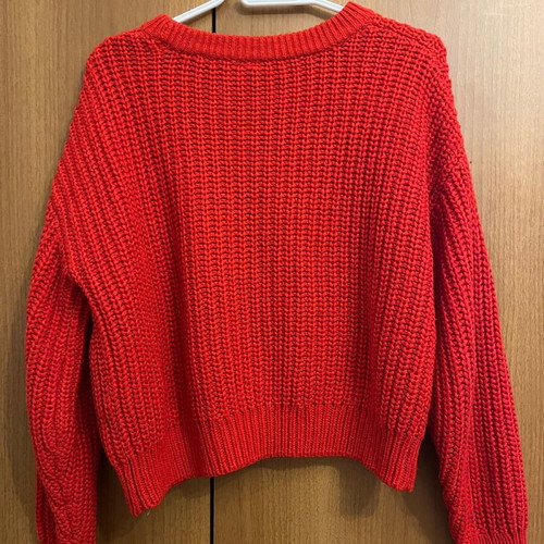 H&M knitted sweater red, like new, size S