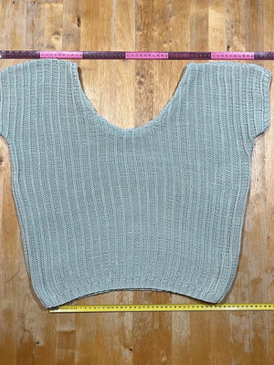 Women's knitted cotton shirt like new, green