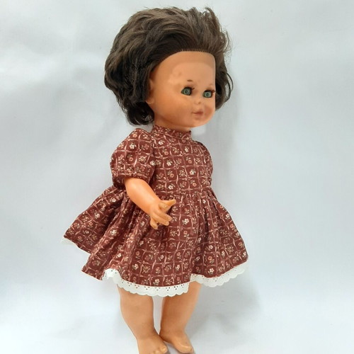 Vintage doll 60s rubber and early plastic with original dress
