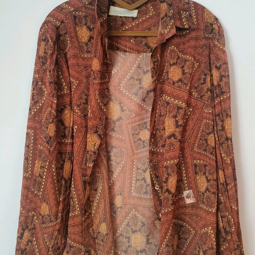 Vassia Kostara shirt L brown like new