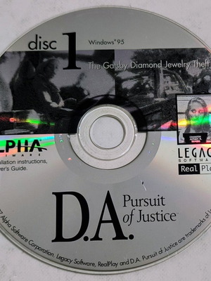 PC D.A. Pursuit of Justice CD1 used