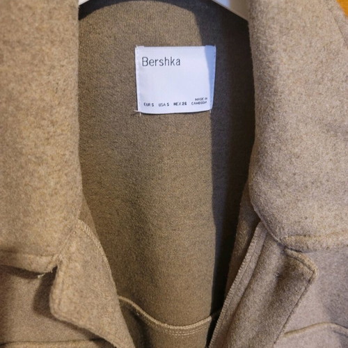 Bershka light coat small like new, dark beige