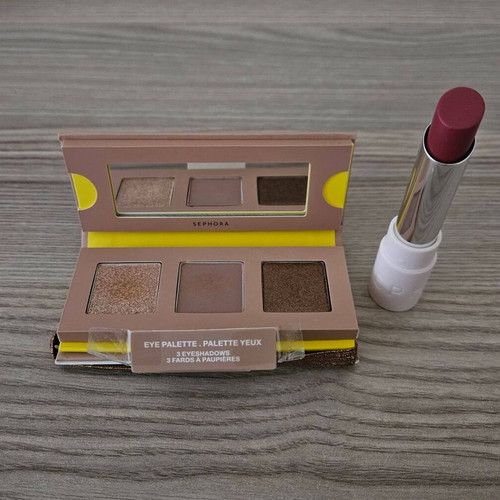 Sephora eyeshadow palette and lip balm new
