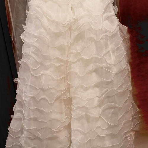 Handmade bridal skirt muslin tulle satin size small like new
