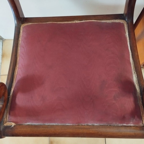 Vintage Regency style armchairs set of 2, used, mahogany wood