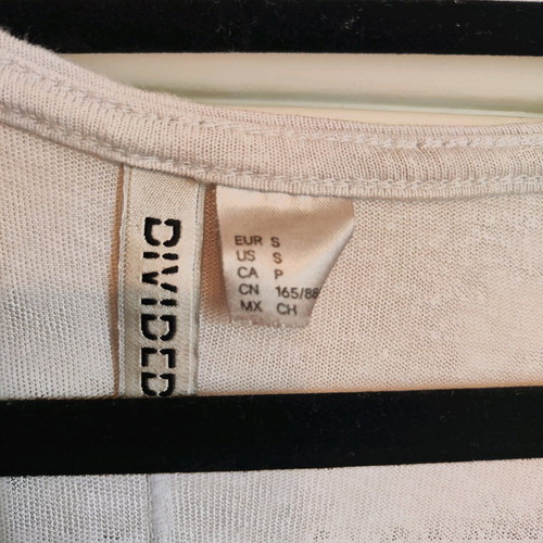 Women's Asymmetrical Blouse H&M Divided with Linen – Beige/Grey (Size S)
