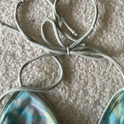 Pinko bikini top used, size M, grey and blue