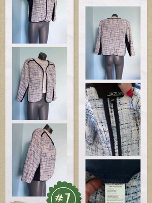 Jazlyn Комбиниран Блейзър Като Нов, XL-2XL, Контрастни Ленти
