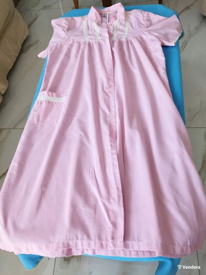 Vintage Milly robe 6XL pastel pink with lace, like new