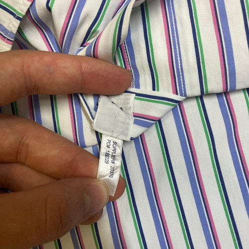 Ralph Lauren Fun Overhemd 3XL classic fit oxford pink green white pinstripe long sleeve shirt