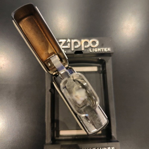 Zippo Scrimshaw Ship Lighter Black Matte 1999 new