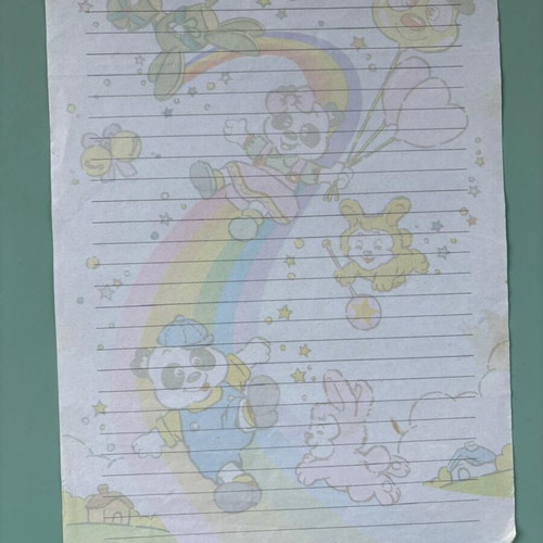 Letter sheet from the 1990s