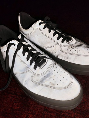 Παπούτσια sneakers Bershka μεταχειρισμένα, γκρι ανακλαστικά, μέγεθος 45