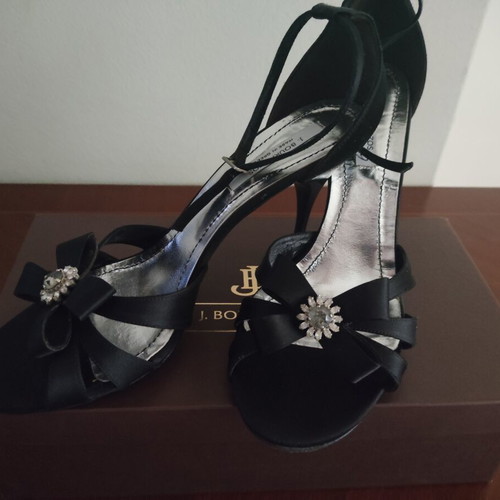 J. Bournazos Satin Evening Heels size 40 like new, black