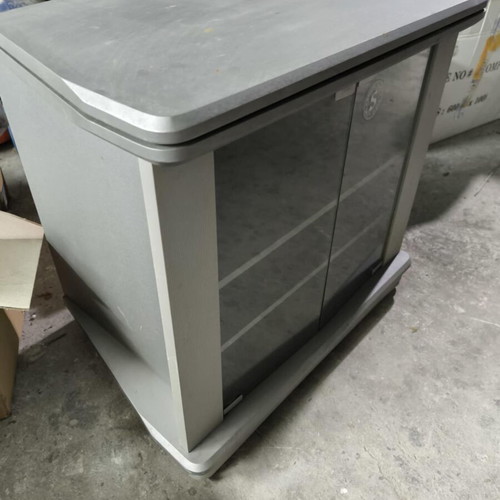 Tv stereo furniture like new with rotating base and glass doors