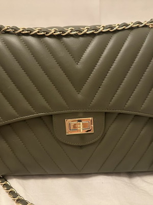 Guy Laroche shoulder bag, khaki with gold details