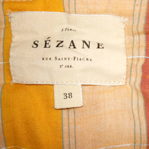 Sézane midi skirt used, cotton, yellow and orange, size 40/42