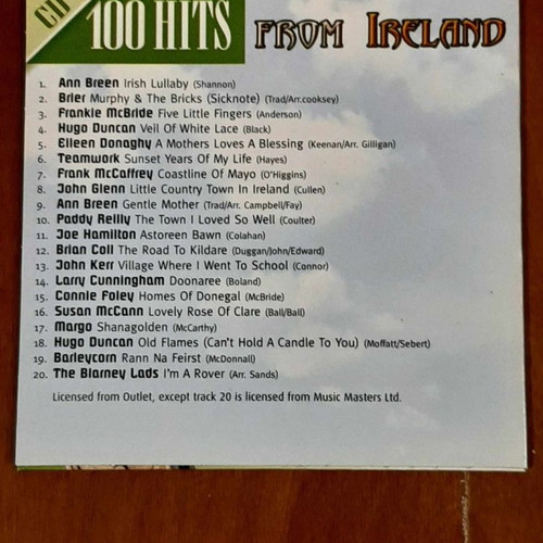 100 Hits From Ireland CD new, Irish music