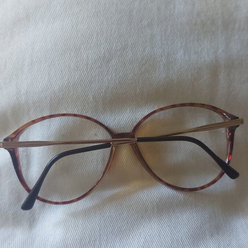 Vintage Optical Frame Brown Tortoiseshell With Gold Arms Like New