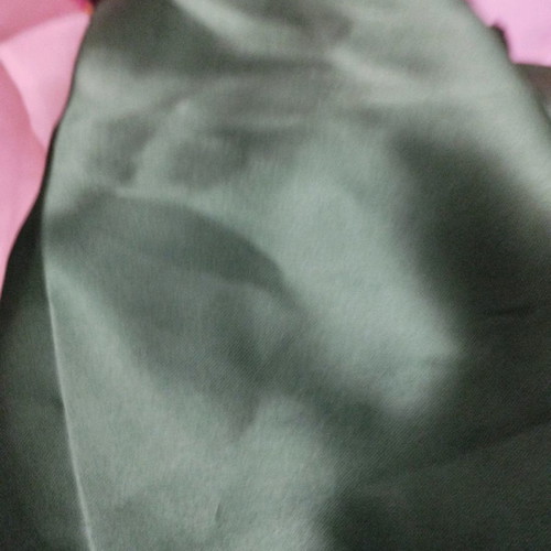 Green satin solid color scarf