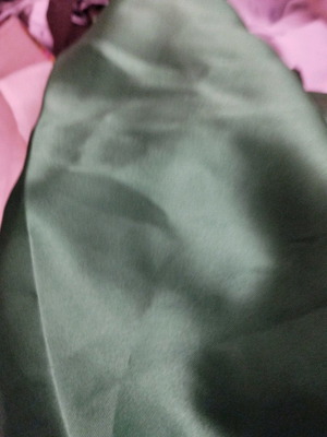 Green satin solid color scarf
