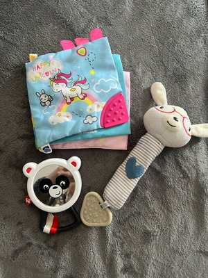 Pack of 3 baby toys like new Kikkaboo and Fisher-Price