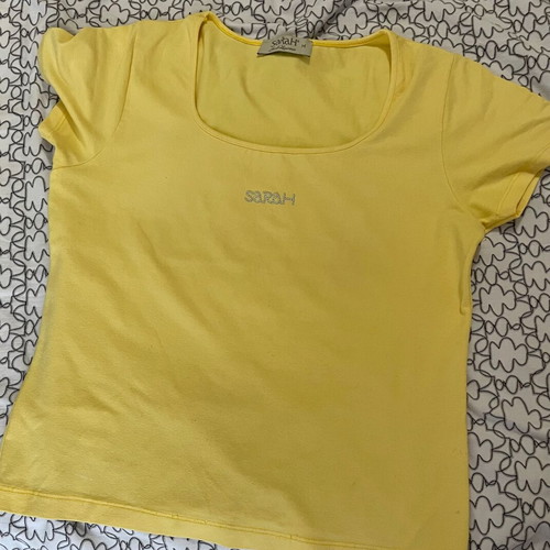 Sarah cotton blouse like new, medium, yellow