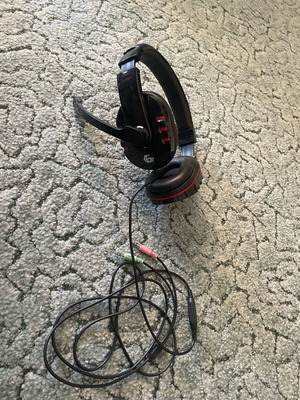 Gaming Headset Gembird GHS-402 Over Ear σαν καινούργιο, σύνδεση 2x3.5mm, μαύρο
