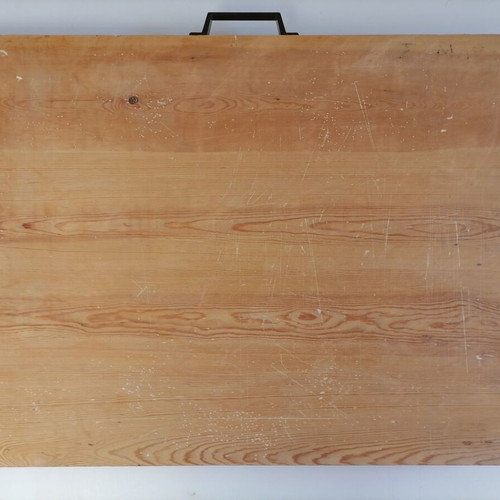 Vintage drawing board used, solid limewood architect design