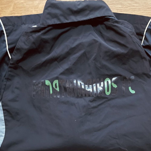 Adidas Panathinaikos men's windbreaker jacket used, black, size L