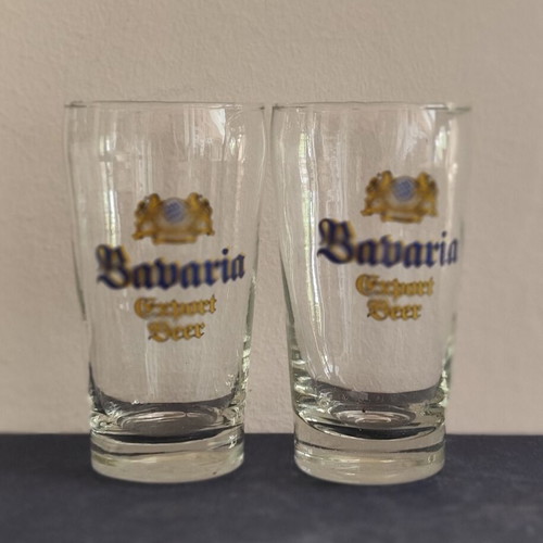 Bavaria beer glasses, pair, ~0.2 l