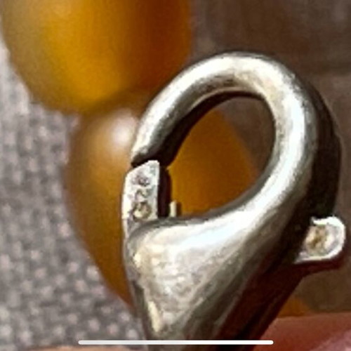Vintage necklace handmade silver 925 and wood like new