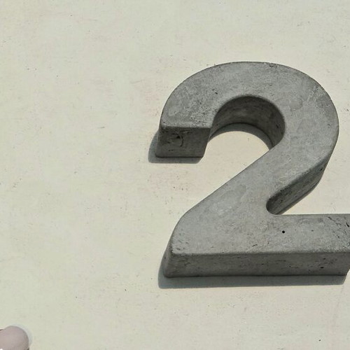Handmade concrete number 2